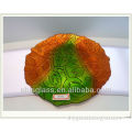 shaped round colored glass plate